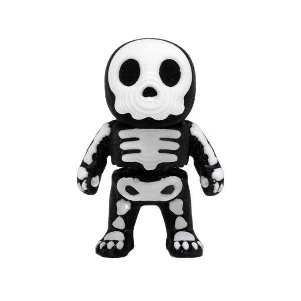 Halloween Skeleton flexi figure, 3D printed by Printies