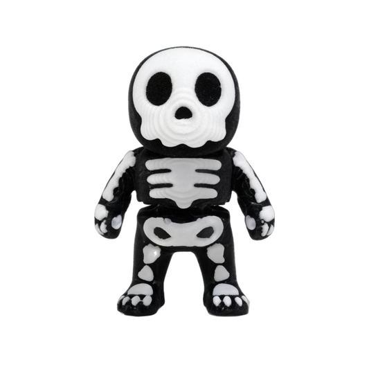 Halloween Skeleton flexi figure, 3D printed by Printies
