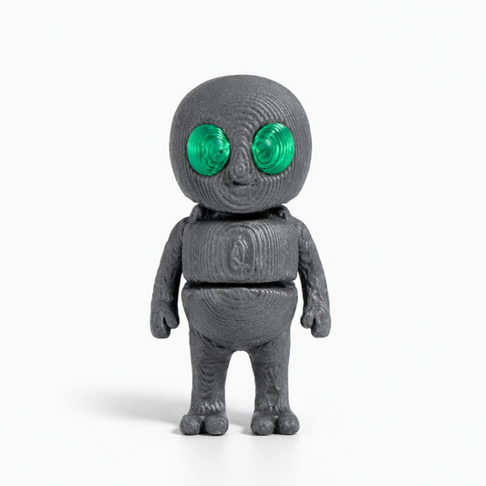 Alien flexi figure, 3D printed by Printies