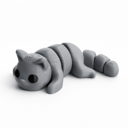 Cat flexi figure, 3D printed by Printies