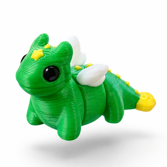 Celestial Dragon flexi figure, 3D printed by Printies