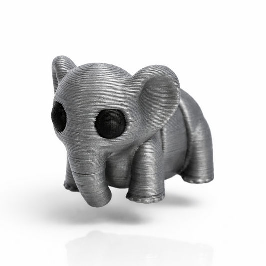Elephant flexi figure, 3D printed by Printies