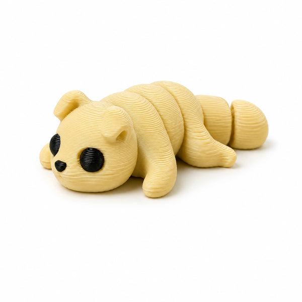 Lazy Dog flexi figure, 3D printed by Printies