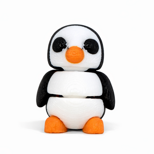Penguin flexi figure, 3D printed by Printies