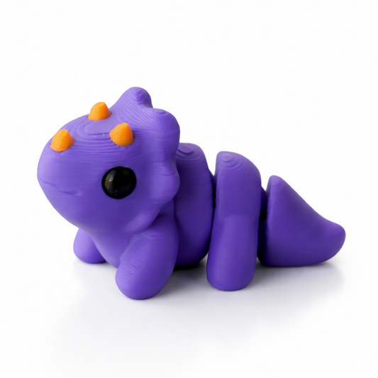 Triceratops flexi figure, 3D printed by Printies