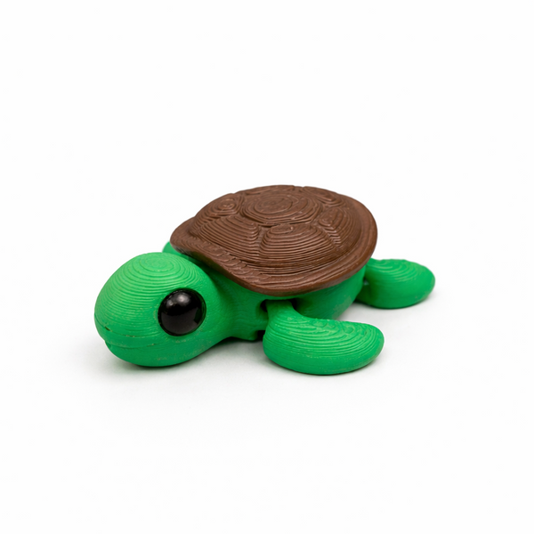 Turtle flexi figure, 3D printed by Printies
