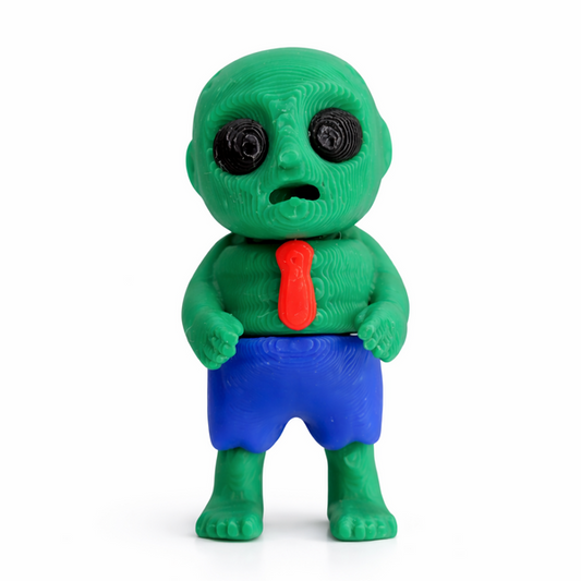 Zombie flexi figure, 3D printed by Printies