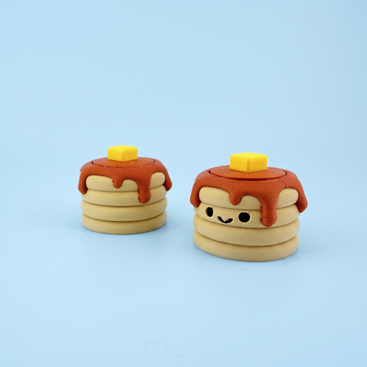 Pancake stack fidget clicker - classic and smiley face