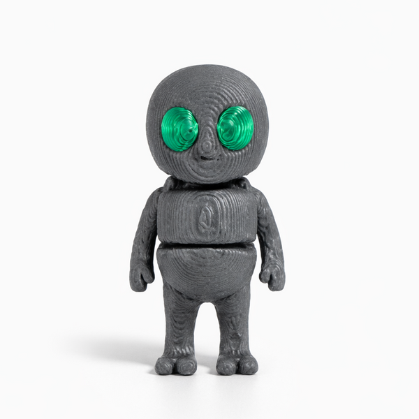 Alien flexi figure, 3D printed by Printies