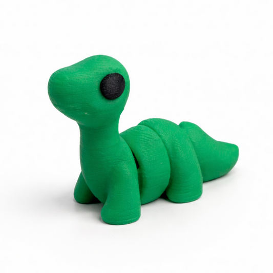 Brontosaurus flexi figure, 3D printed by Printies