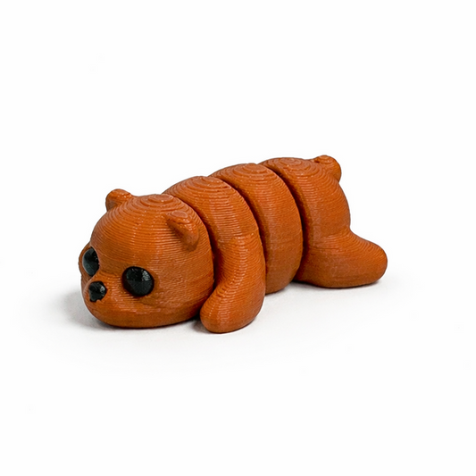 Brown Bear flexi figure, 3D printed by Printies