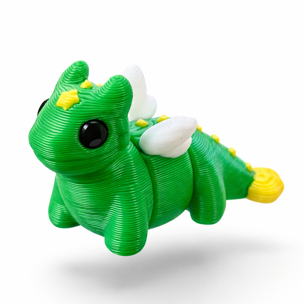 Celestial Dragon flexi figure, 3D printed by Printies