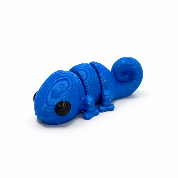 Chameleon flexi figure, 3D printed by Printies