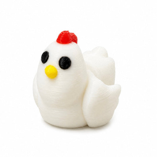 Chicken flexi figure, 3D printed by Printies