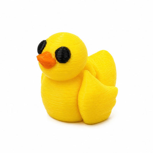 Duck flexi figure, 3D printed by Printies