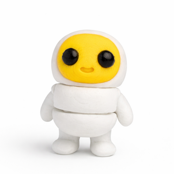 Egg flexi figure, 3D printed by Printies