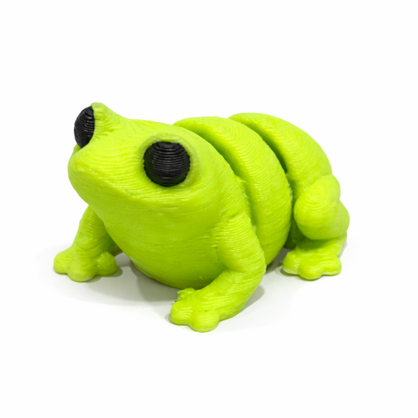 Frog flexi figure, 3D printed by Printies