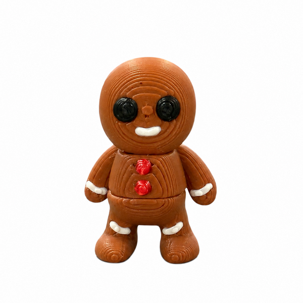 Gingerbread flexi figure, 3D printed by Printies