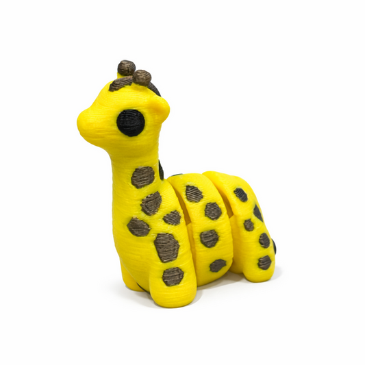 Giraffe flexi figure, 3D printed by Printies