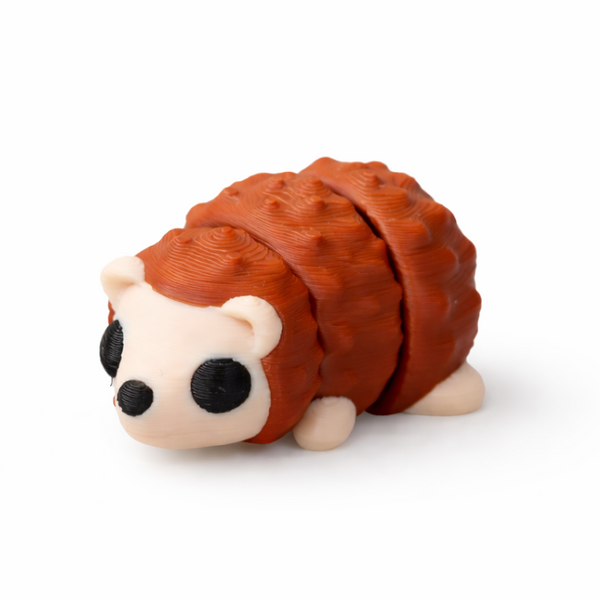 Hedgehog flexi figure, 3D printed by Printies