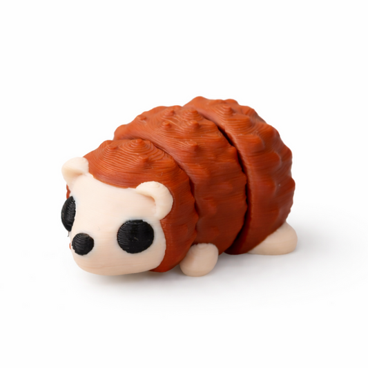 Hedgehog flexi figure, 3D printed by Printies