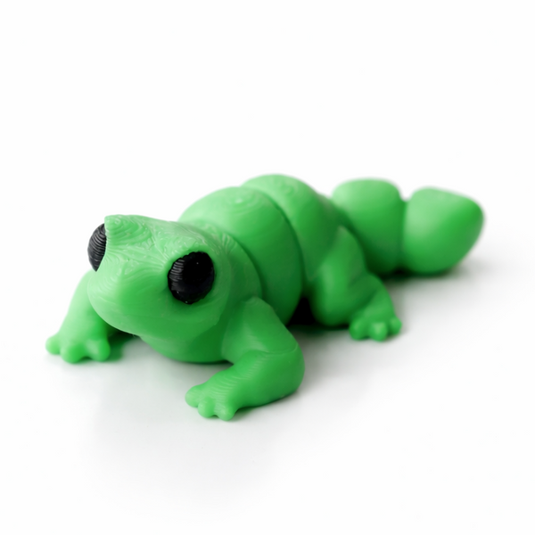 Lizard flexi figure, 3D printed by Printies