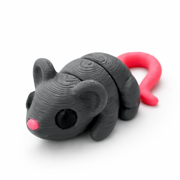 Mouse flexi figure, 3D printed by Printies