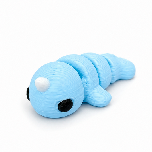 Narwhal flexi figure, 3D printed by Printies
