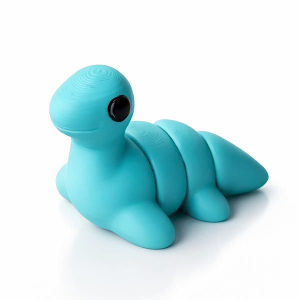 Nessie flexi figure, 3D printed by Printies