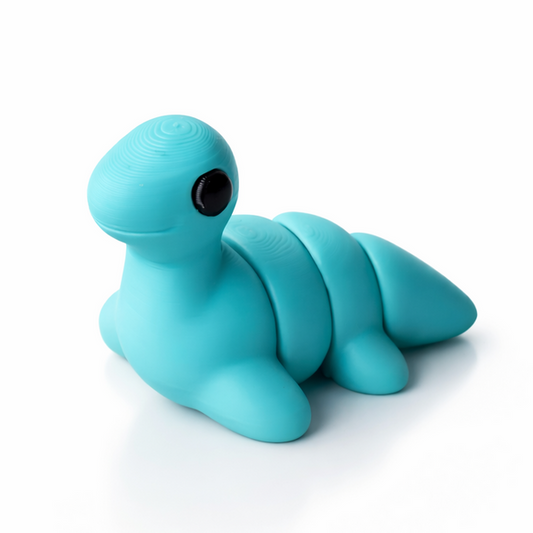 Nessie flexi figure, 3D printed by Printies