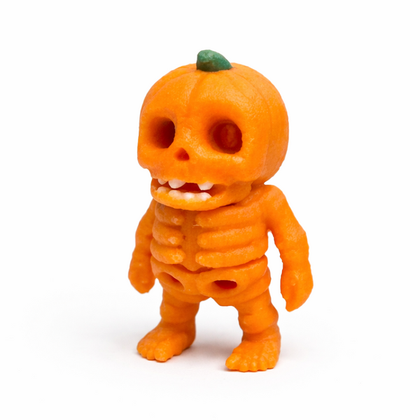 Pumpkin Skeleton flexi figure, 3D printed by Printies