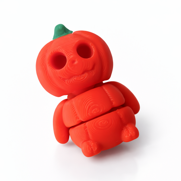 Pumpkin flexi figure, 3D printed by Printies