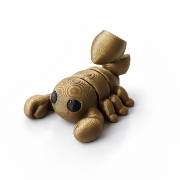 Scorpion flexi figure, 3D printed by Printies