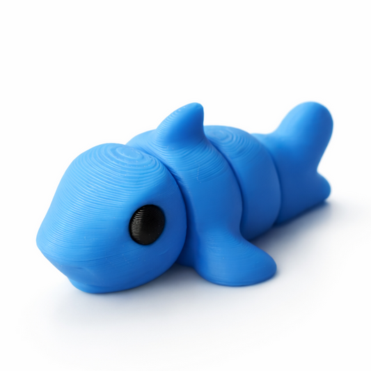 Shark flexi figure, 3D printed by Printies