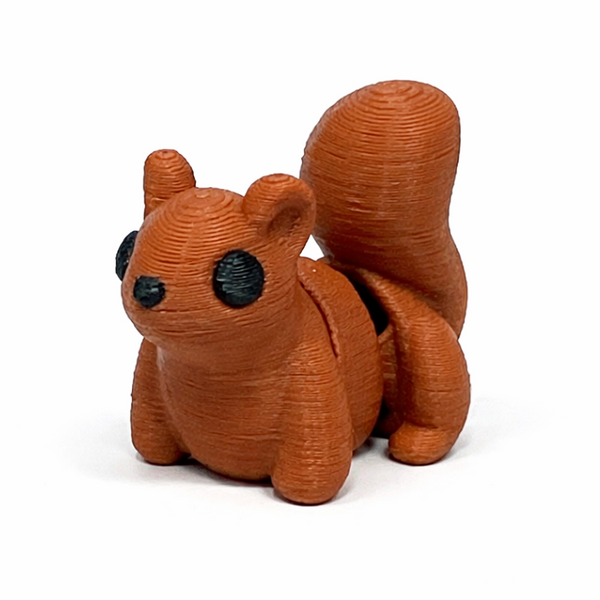 Squirrel flexi figure, 3D printed by Printies