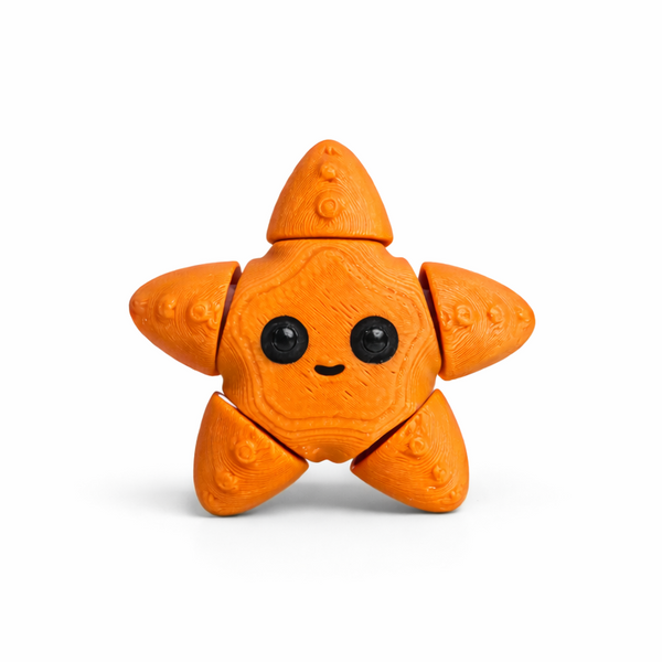 Starfish flexi figure, 3D printed by Printies