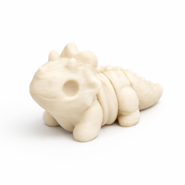 Triceratops Skeleton flexi figure, 3D printed by Printies