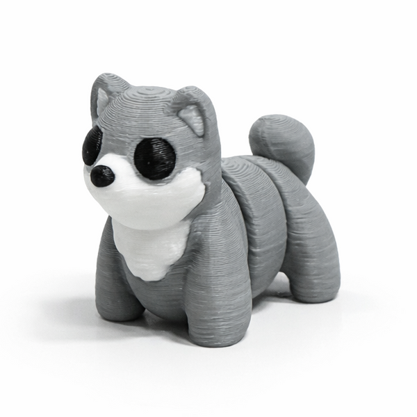 Wolf flexi figure, 3D printed by Printies
