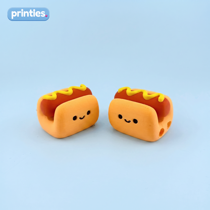 Hotdog fidget clicker - classic and smiley face designs