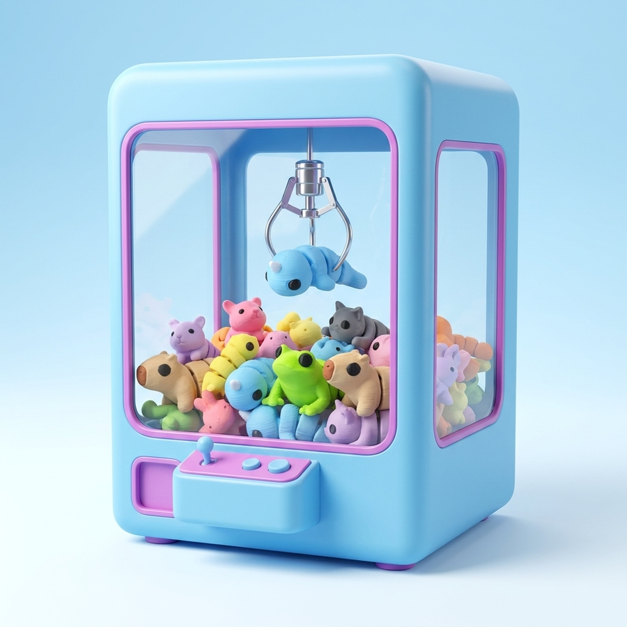 Build a Box — claw machine full of Printies