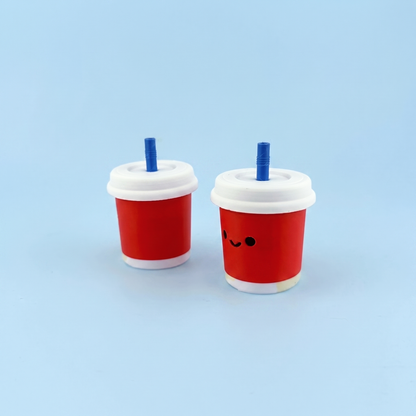 Soda cup fidget clicker - classic and smiley face designs