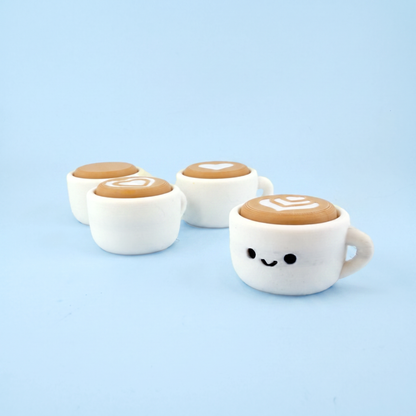 Latte fidget clicker - classic and smiley face