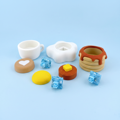 Breakfast clicker parts with mechanical switches