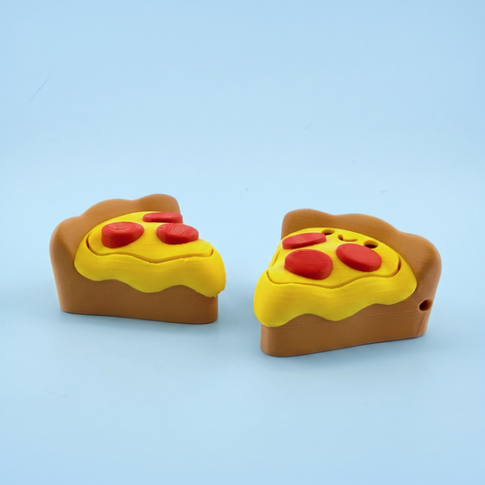 Pizza slice fidget clicker - classic and smiley face