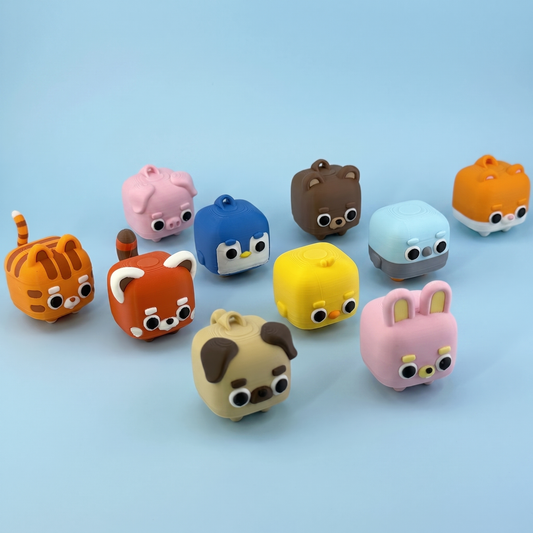 The full set of eleven mini pet fidget clickers